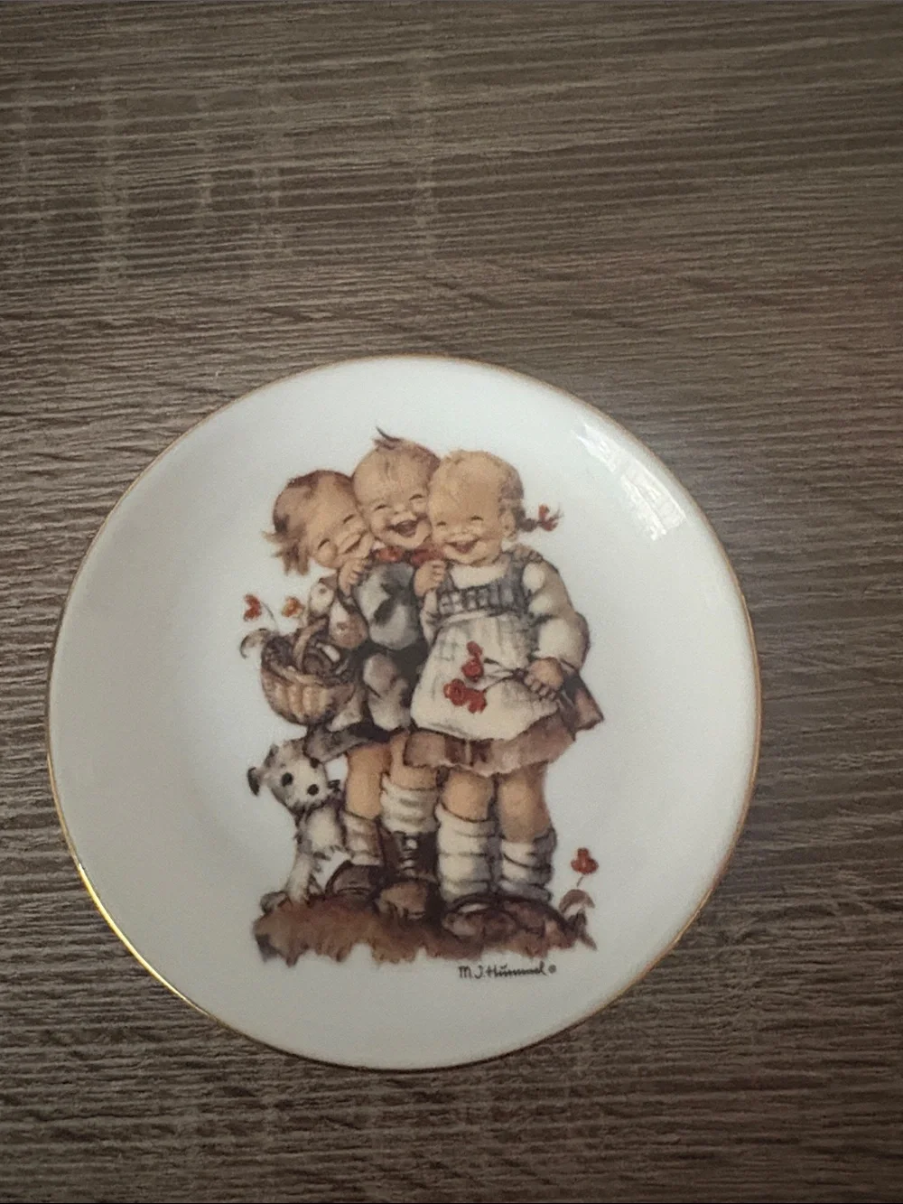 Vintage MJ Hummel “ Follow the Leader” Miniature Plate - Gently Used